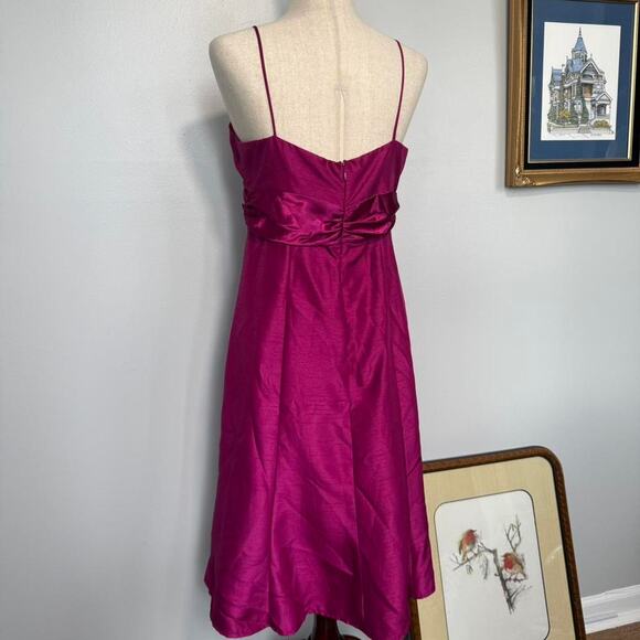 Vtg y2k pink satin glam dress with bow detail - Madison Leigh - Picture 4 of 6